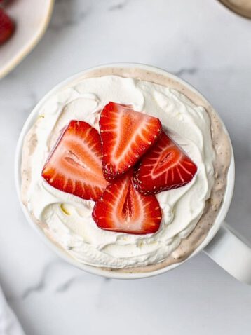 Hot Chocolate with Strawberry