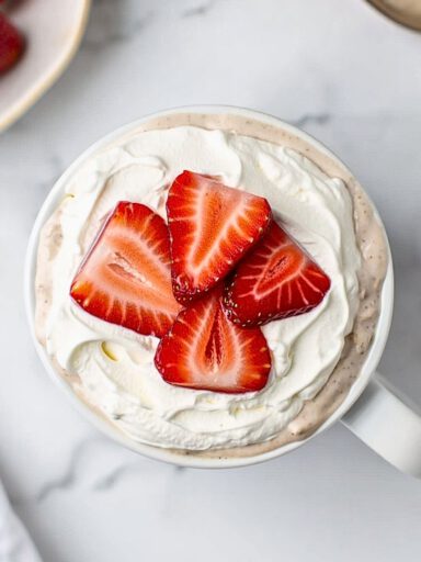 Hot Chocolate with Strawberry