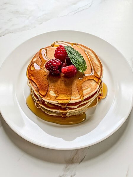 Keto Pancakes with Syrup