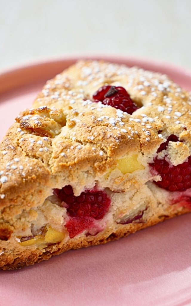 Raspberry Scones with White Chocolate