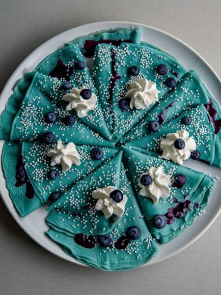Sky Blue Jingle Whirl Crepe