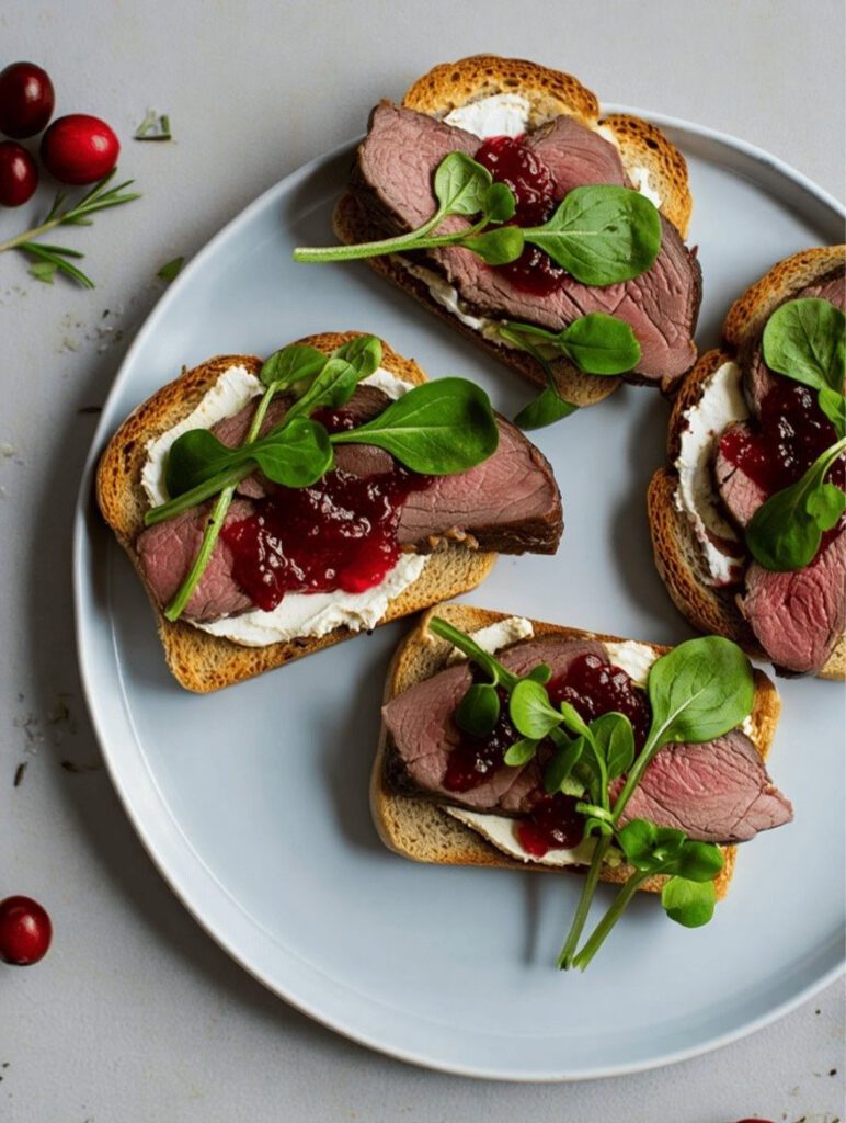 Venison and Lingonberry Jam Rye Sandwich
