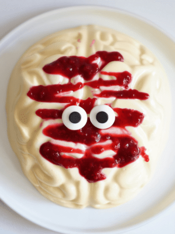 Halloween Zombie Brain Panna Cotta