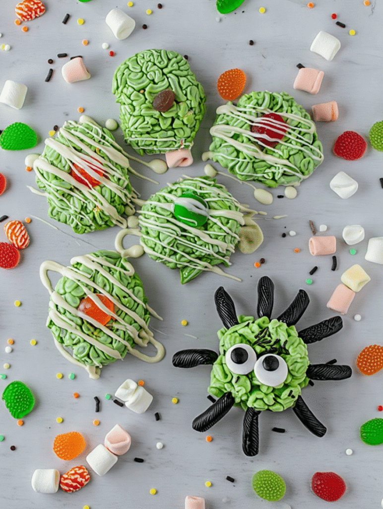 Halloween Spider Egg Sac Marshmallow Treats