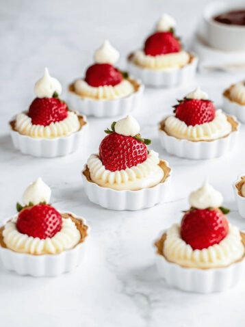 Christmas Santa Hat Strawberry Tarts 80 Christmas Santa Hat Strawberry Tarts