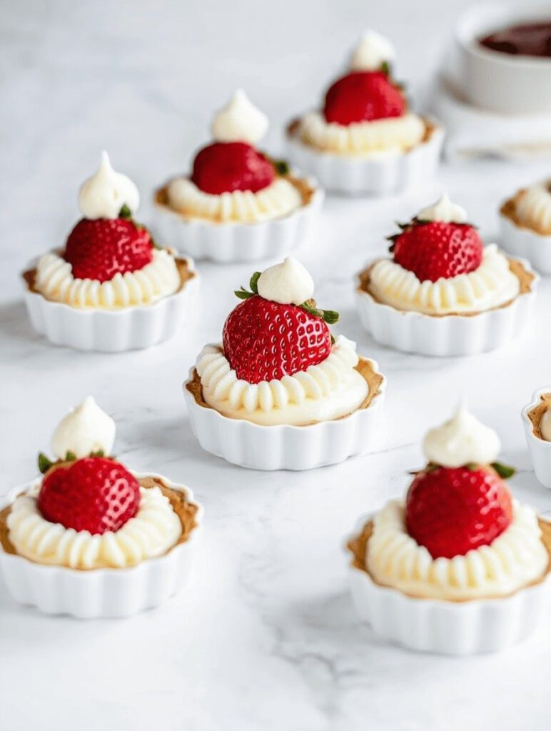 Christmas Santa Hat Strawberry Tarts 10 fo 16
