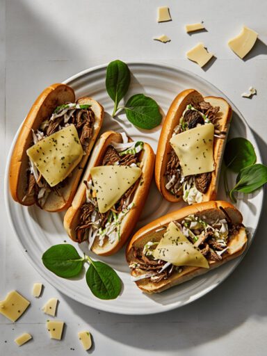 Braised Short Rib and Horseradish Slaw Hoagie