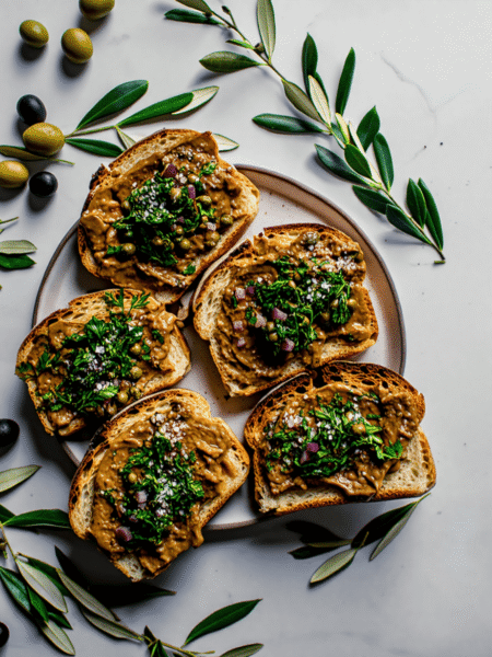 Roasted Bone Marrow and Parsley Salad Tartine