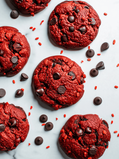 Red Velvet Vegan Cookies