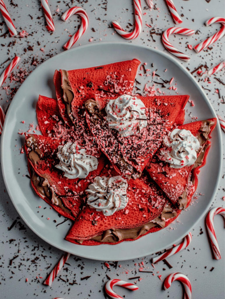 Christmas Red Peppermint Twist Crepe