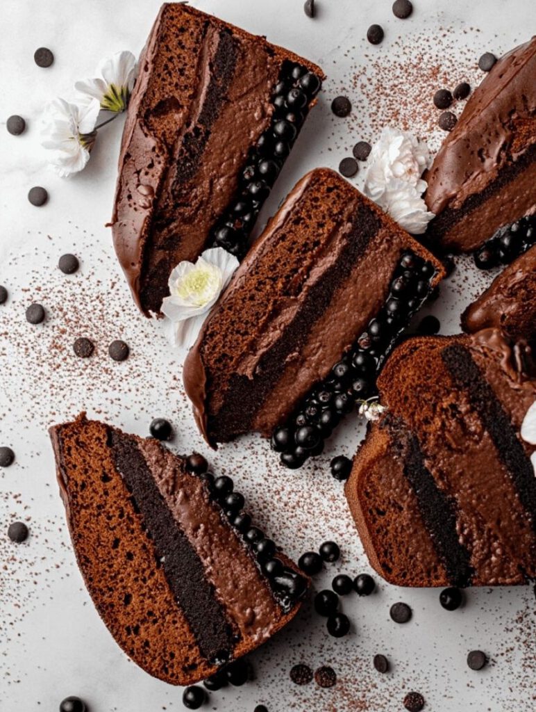 Black Currant Dark Chocolate Dump Cake