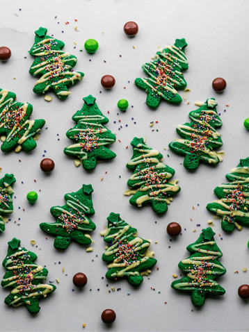 Christmas Tree Sprinkle Cookies 56 Christmas Tree Sprinkle Cookies