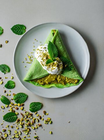 Pistachio Mistletoe Dream Crepe