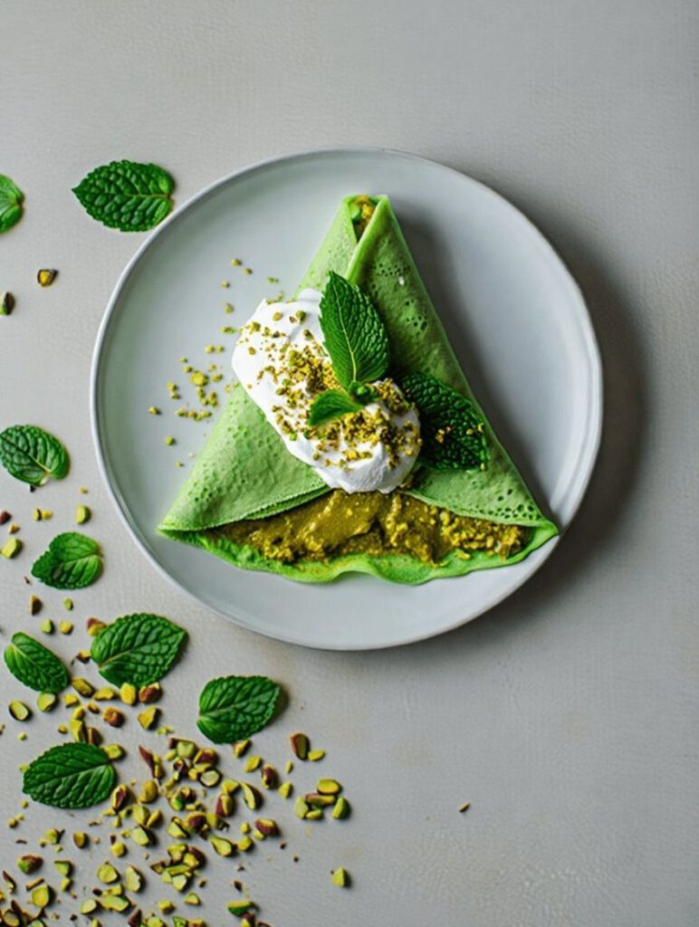 Pistachio Mistletoe Dream Crepe
