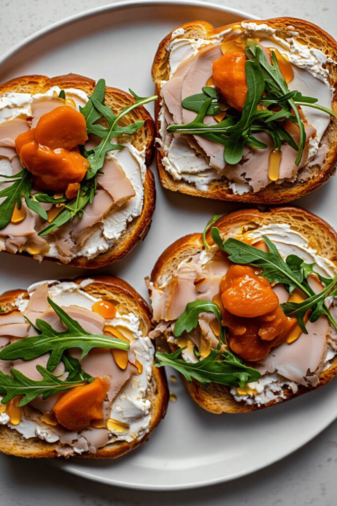 Smoked Turkey and Persimmon Chutney on Challah 9 gfd 2