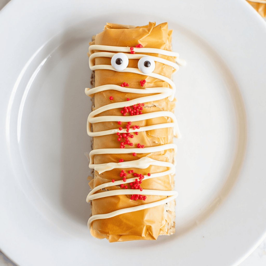 Halloween Mummy Wrapped Baklava Rolls 9 h 1