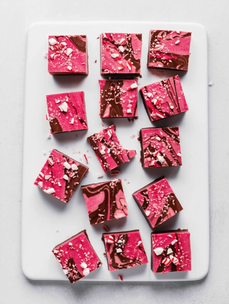 Christmas Candy Cane Swirl Fudge