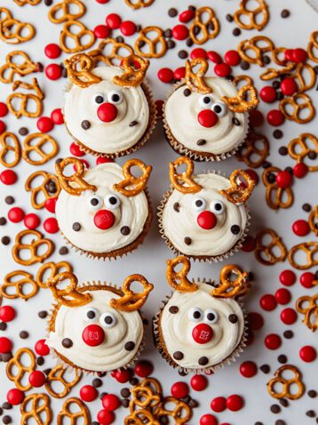 Christmas Gingerbread Reindeer Cupcakes 90 Christmas Gingerbread Reindeer Cupcakes