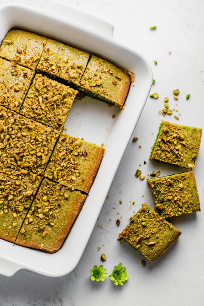 Barfi Fudge Pistachio Cardamom Dump Cake 11 ps