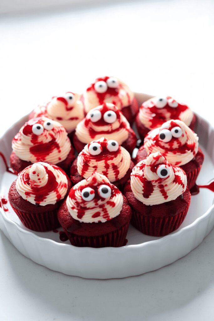 Halloween Bleeding Heart Red Velvet Cupcakes 14 s 3