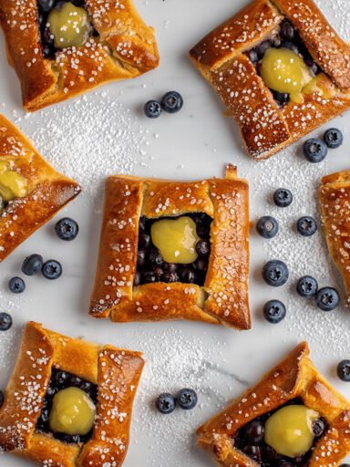 Blueberry Lemon Curd Pillows