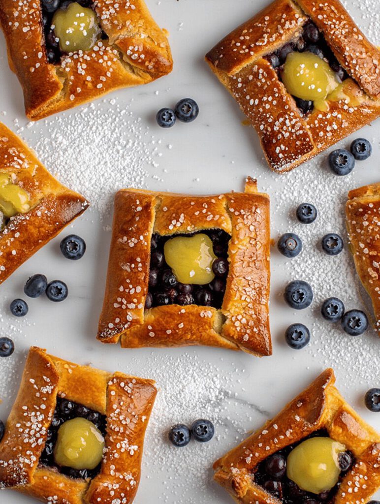 Blueberry Lemon Curd Pillows