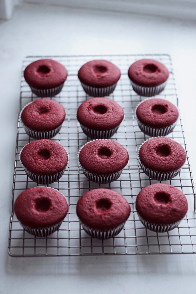 Halloween Bleeding Heart Red Velvet Cupcakes 6 w