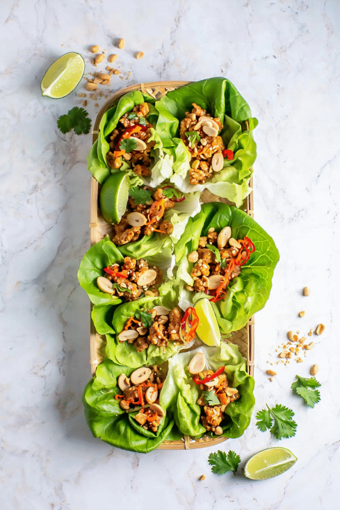 20 Christmas Party Appetizers That Will Steal the Show 18 Asian Lettuce Wraps with Hoisin Chicken
