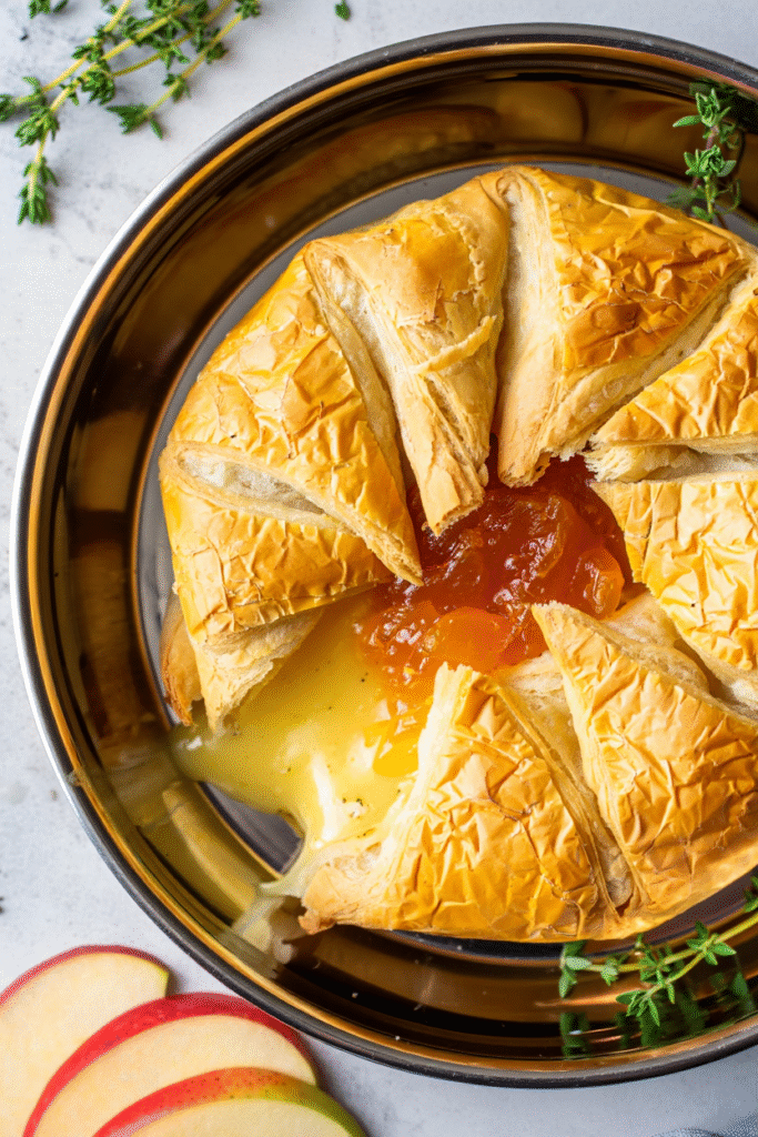 20 Christmas Appetizer Ideas to Elevate Your Holiday Spread 19 Baked Brie with Apricot Preserves and Thyme