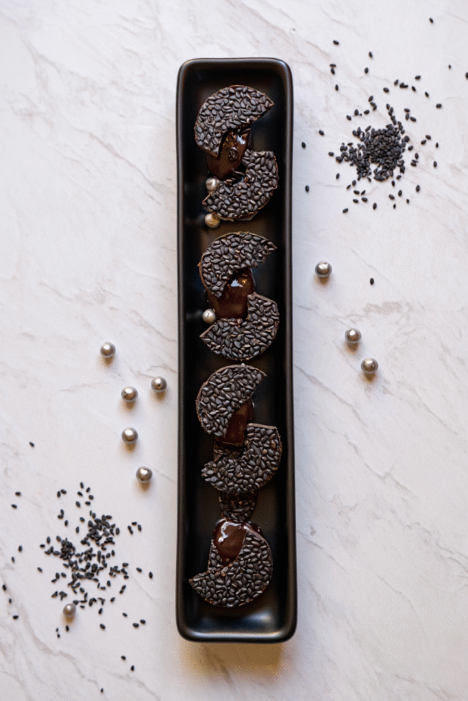 20 Unique Christmas Cookies to Stand Out This Holiday Season 8 Black Sesame Tuile Cookies