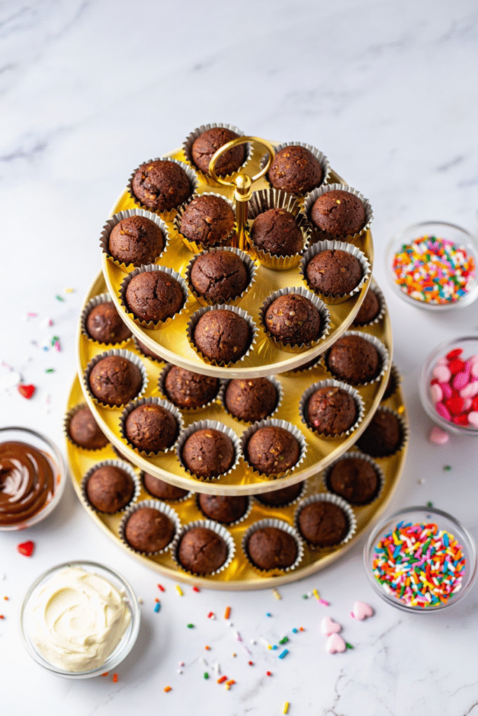 Brownie Bites with Toppings Bar