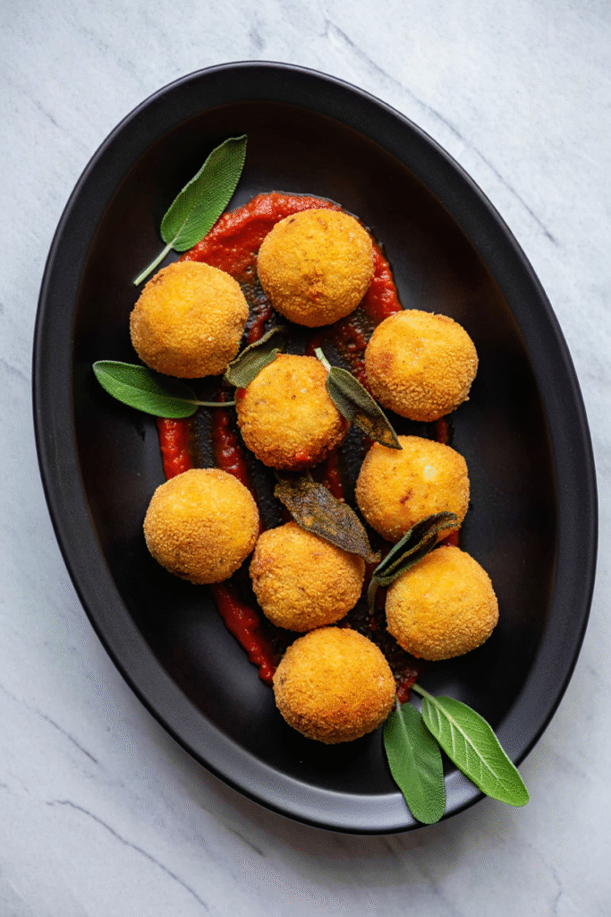 20 Christmas Party Appetizers That Will Steal the Show 15 Butternut Squash and Sage Arancini