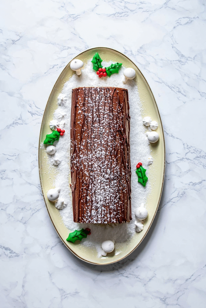 Chocolate Yule Log Buche de Noel