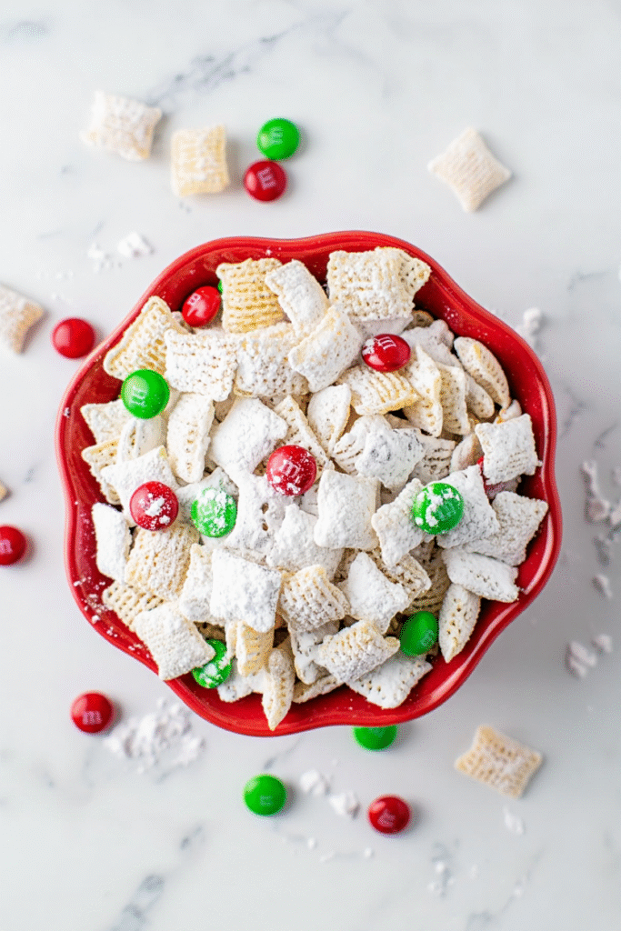 20 Easy Christmas Treats Anyone Can Make 2 Christmas Puppy Chow Muddy Buddies