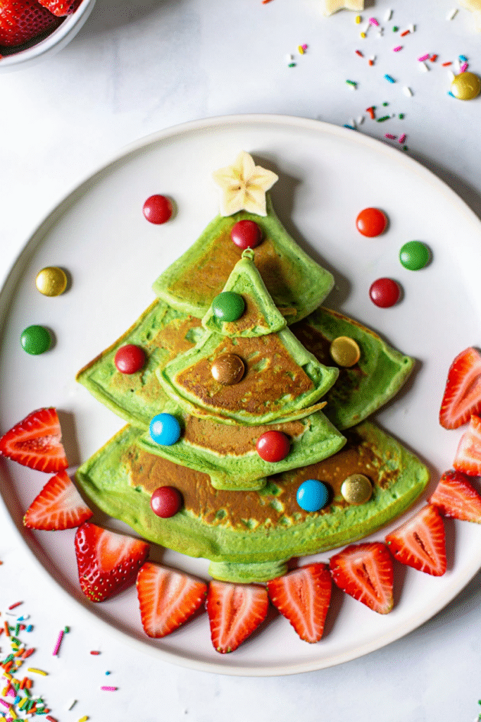 20 Christmas Pancakes to Make Mornings Magical 6 Christmas Tree Pancakes