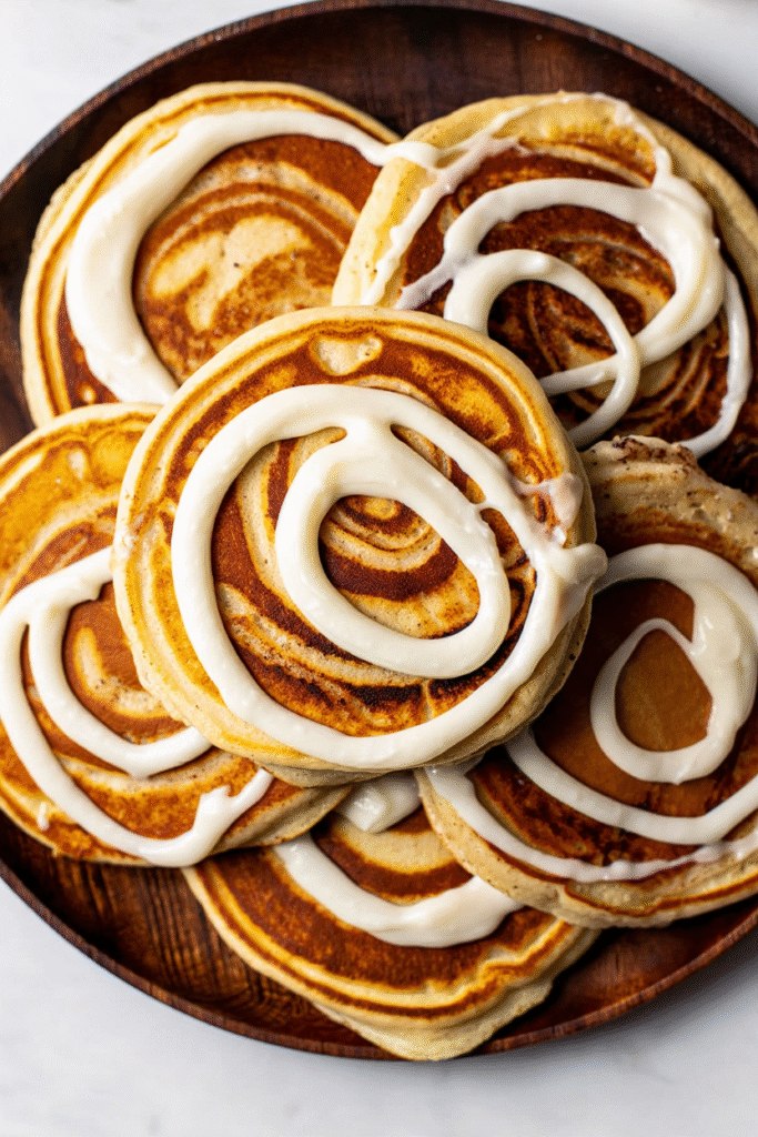 20 Christmas Pancakes to Make Mornings Magical 7 Cinnamon Roll Pancakes