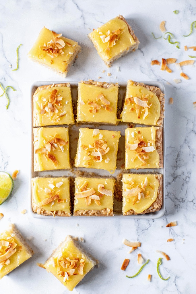 20 Unique Christmas Cookies to Stand Out This Holiday Season 17 Coconut Lime Shortbread Bars
