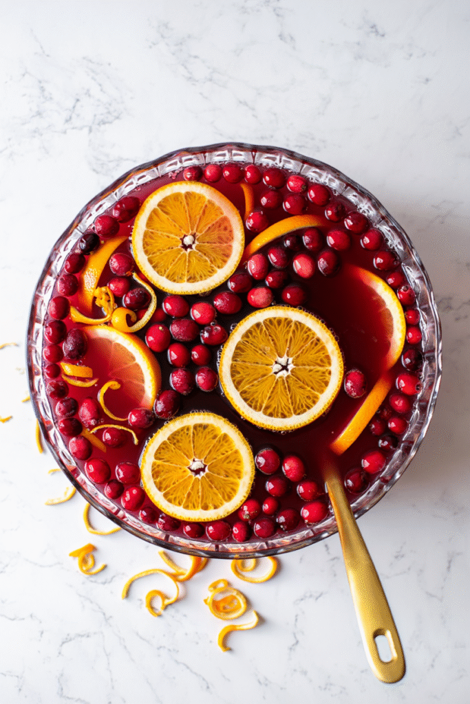 Cranberry Orange Champagne Punch