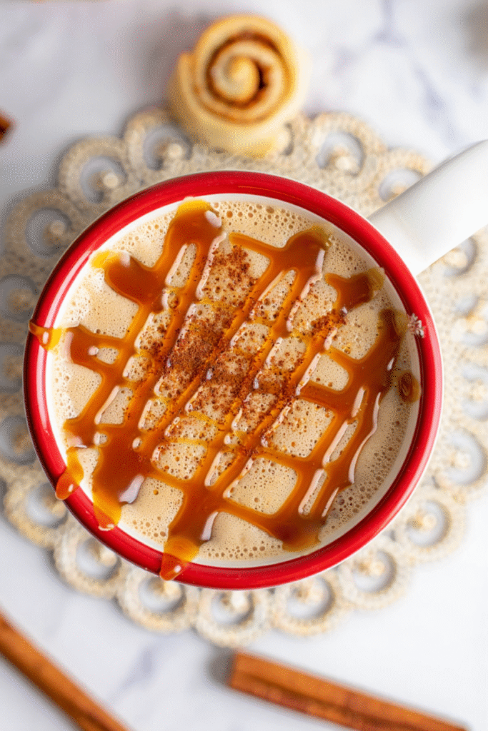 Custom Holiday Drink Cinnamon Roll Latte