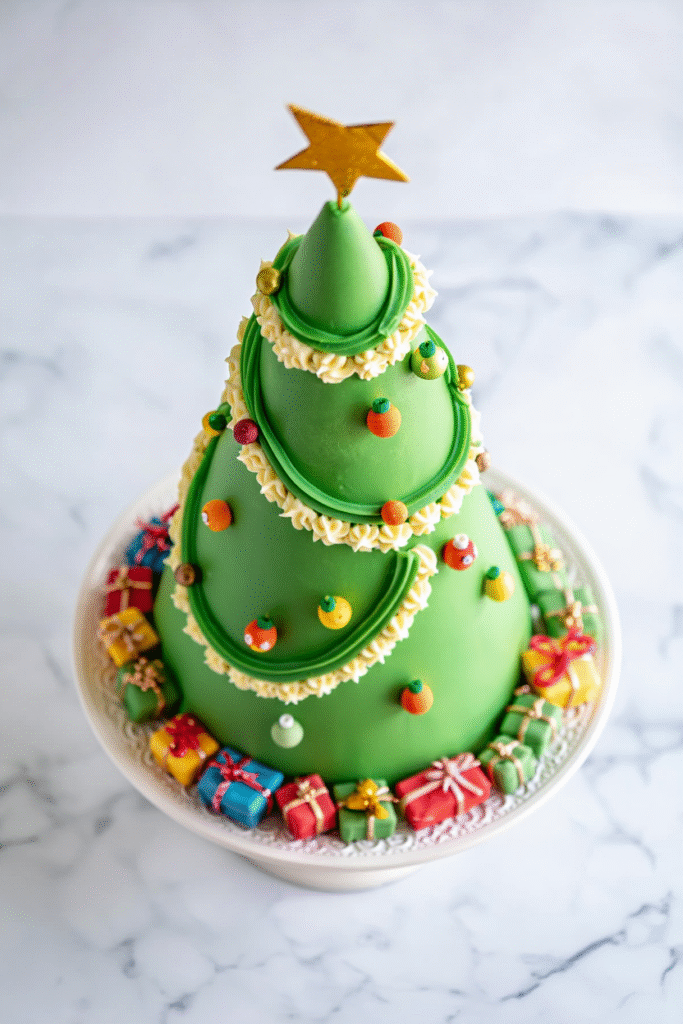 20 Christmas Cake Designs to Inspire Your Holiday Baking 4 Fondant Christmas Tree Cake