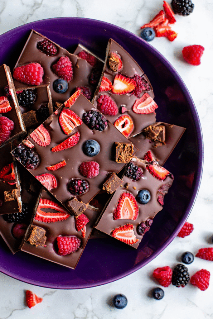 20 Christmas Bark Recipes for Festive Treats 14 Fudgy Mixed Berry Brownie Bark