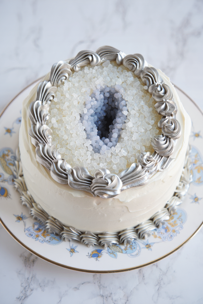 20 Christmas Cake Designs to Inspire Your Holiday Baking 11 Geode Cake