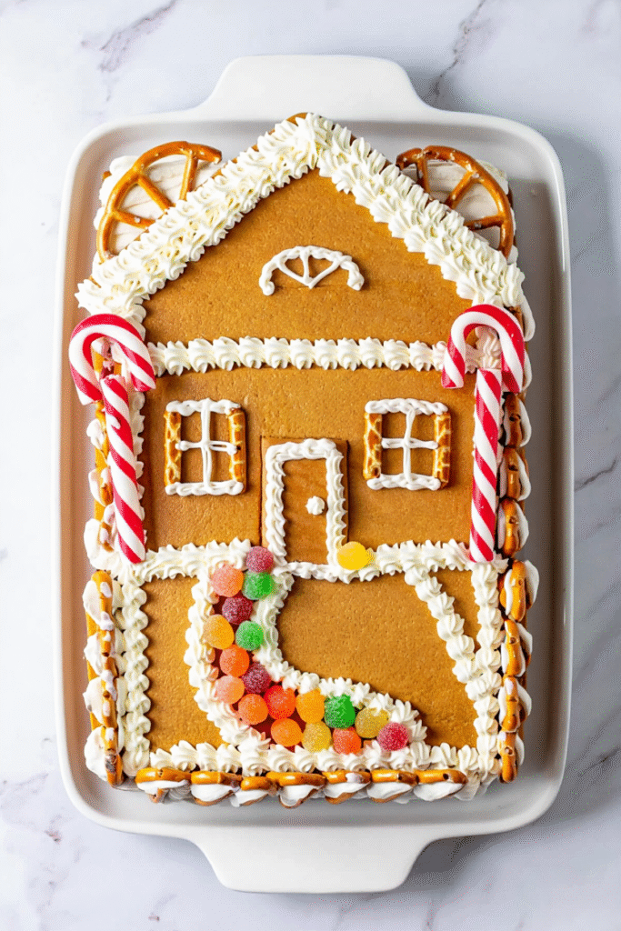 20 Christmas Cake Designs to Inspire Your Holiday Baking 6 Gingerbread House Cake