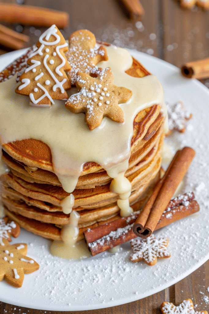 20 Christmas Pancakes to Make Mornings Magical 2 Gingerbread Pancakes