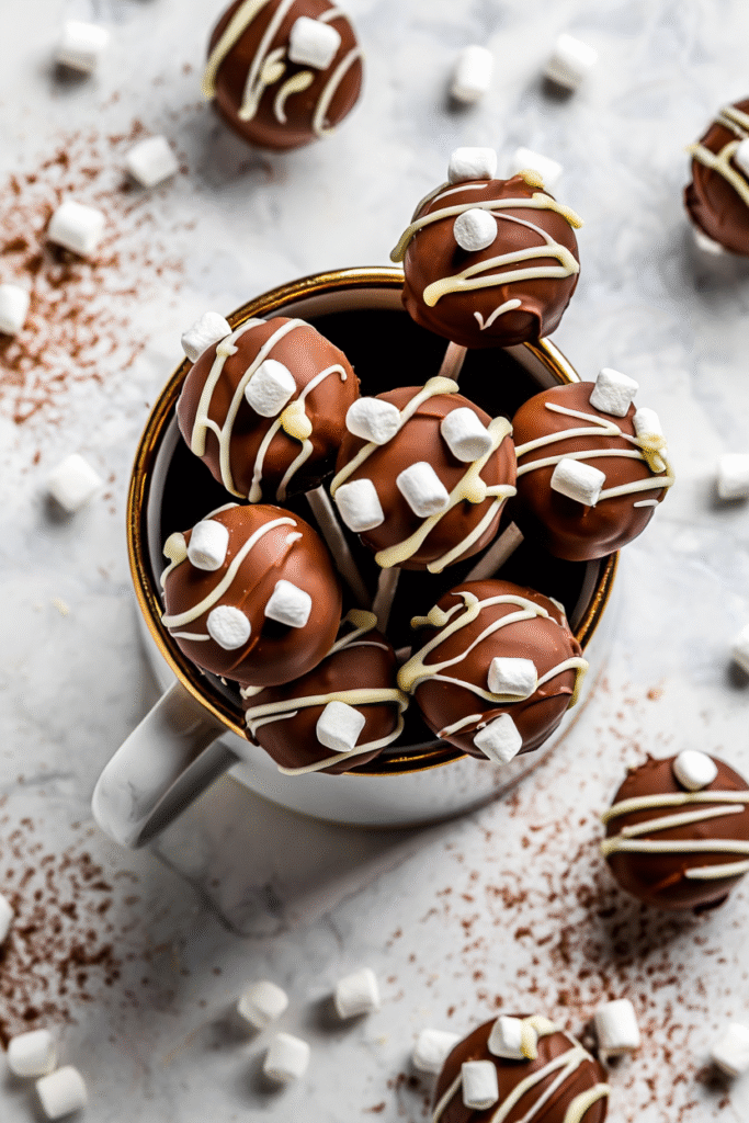 Hot Cocoa Cake Pops