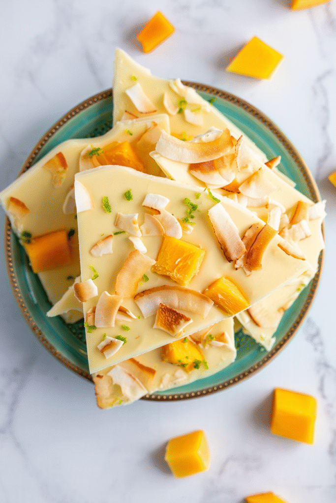 20 Christmas Bark Recipes for Festive Treats 5 Mango Coconut Lime Bark