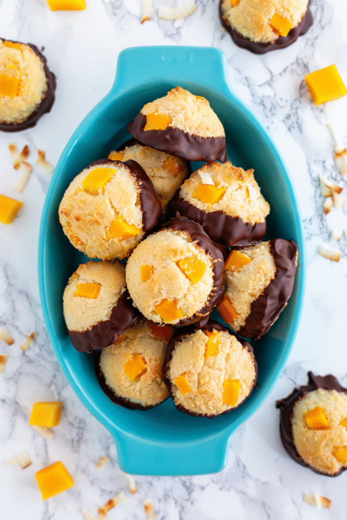 20 Unique Christmas Cookies to Stand Out This Holiday Season 11 Mango Coconut Macaroons
