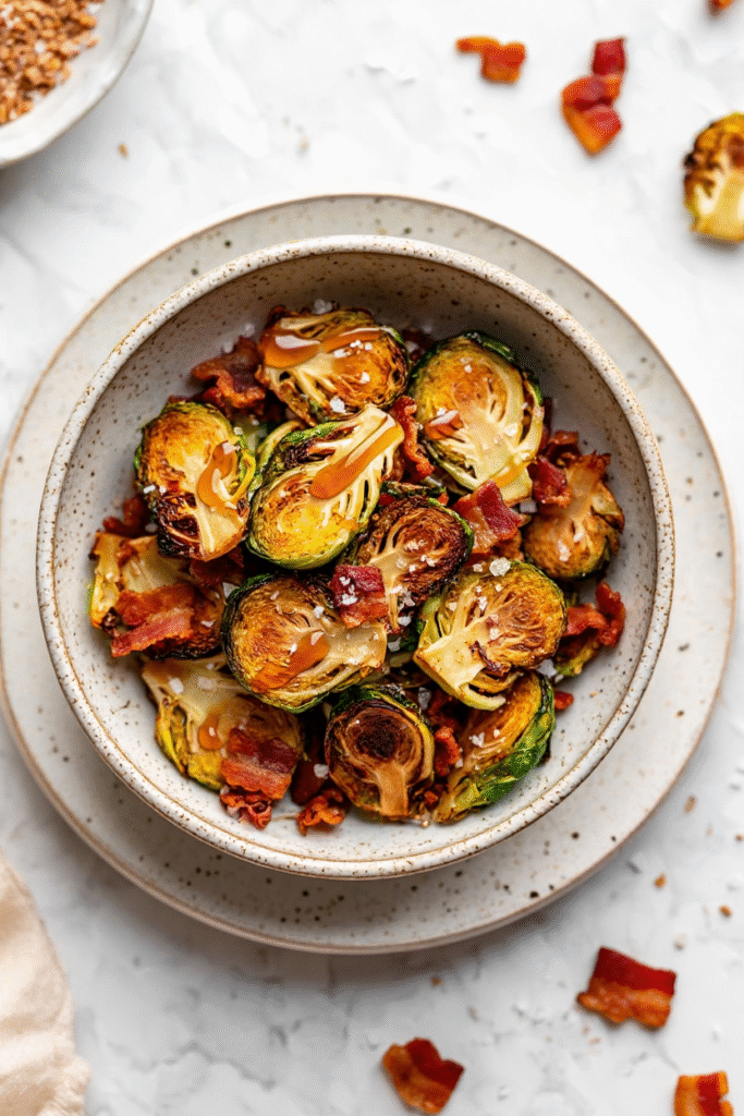 Maple Bacon Brussels Sprout Chips