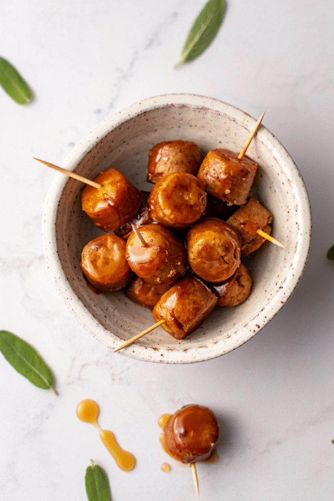 20 Christmas Appetizer Ideas to Elevate Your Holiday Spread 12 Maple Dijon Glazed Sausage Bites