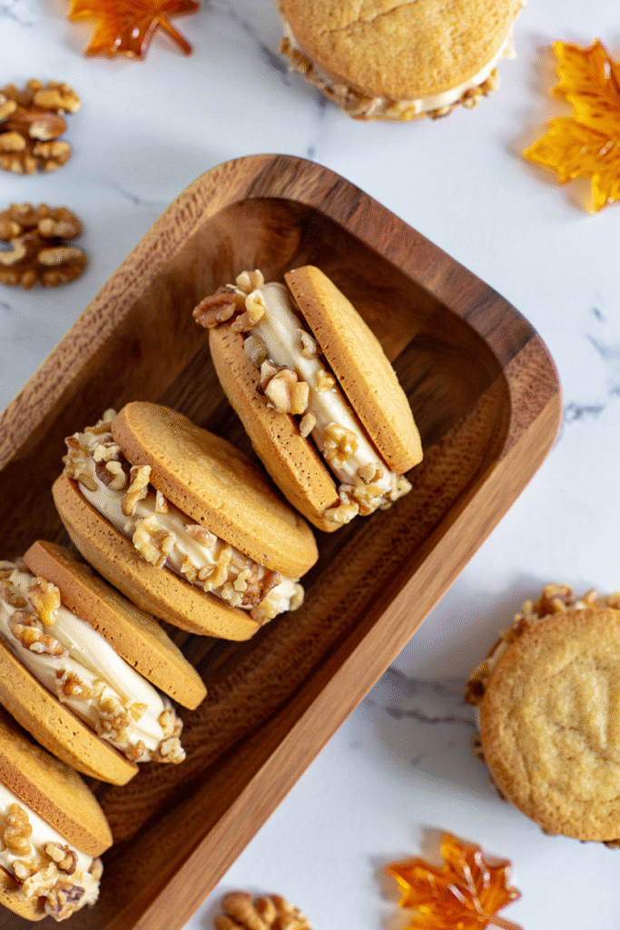 20 Unique Christmas Cookies to Stand Out This Holiday Season 12 Maple Walnut Sandwich Cookies